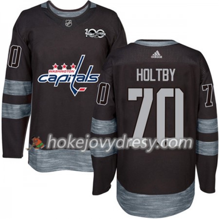 Pánské Hokejový Dres Washington Capitals Braden Holtby 70 1917-2017 100th Anniversary Adidas Černá Authentic